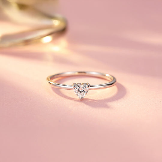 Solitaire Ring | Heart Cut | Diamond Simulant | Luxe5167 - Rings | Singapore Jewellery, Wedding Rings &amp; Gifts | Same Day Delivery | Tiara.com.sg