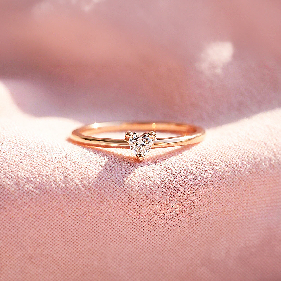 Solitaire Ring | Heart Cut | Diamond Simulant | Luxe5167 - Rings | Singapore Jewellery, Wedding Rings &amp; Gifts | Same Day Delivery | Tiara.com.sg