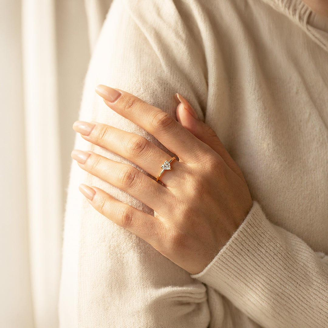 Solitaire Ring | Heart Cut | Diamond Simulant | Luxe5167 - Rings | Singapore Jewellery, Wedding Rings &amp; Gifts | Same Day Delivery | Tiara.com.sg