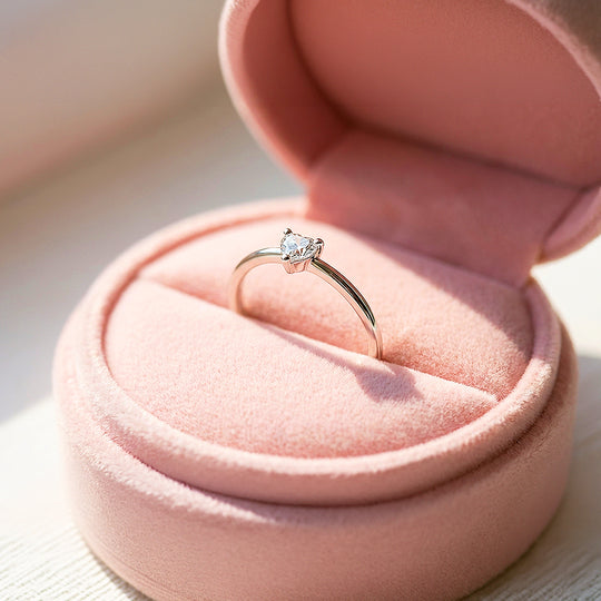 Solitaire Ring | Heart Cut | Diamond Simulant | Luxe5167 - Rings | Singapore Jewellery, Wedding Rings &amp; Gifts | Same Day Delivery | Tiara.com.sg