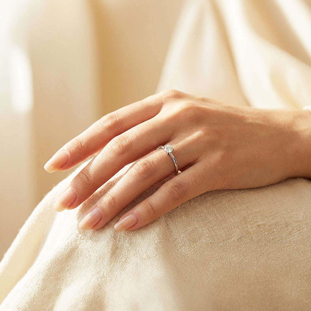 Dainty Solitaire Ring | Diamond Simulant | Titanium Steel | Luxe5169 - Rings | Singapore Jewellery, Wedding Rings &amp; Gifts | Same Day Delivery | Tiara.com.sg