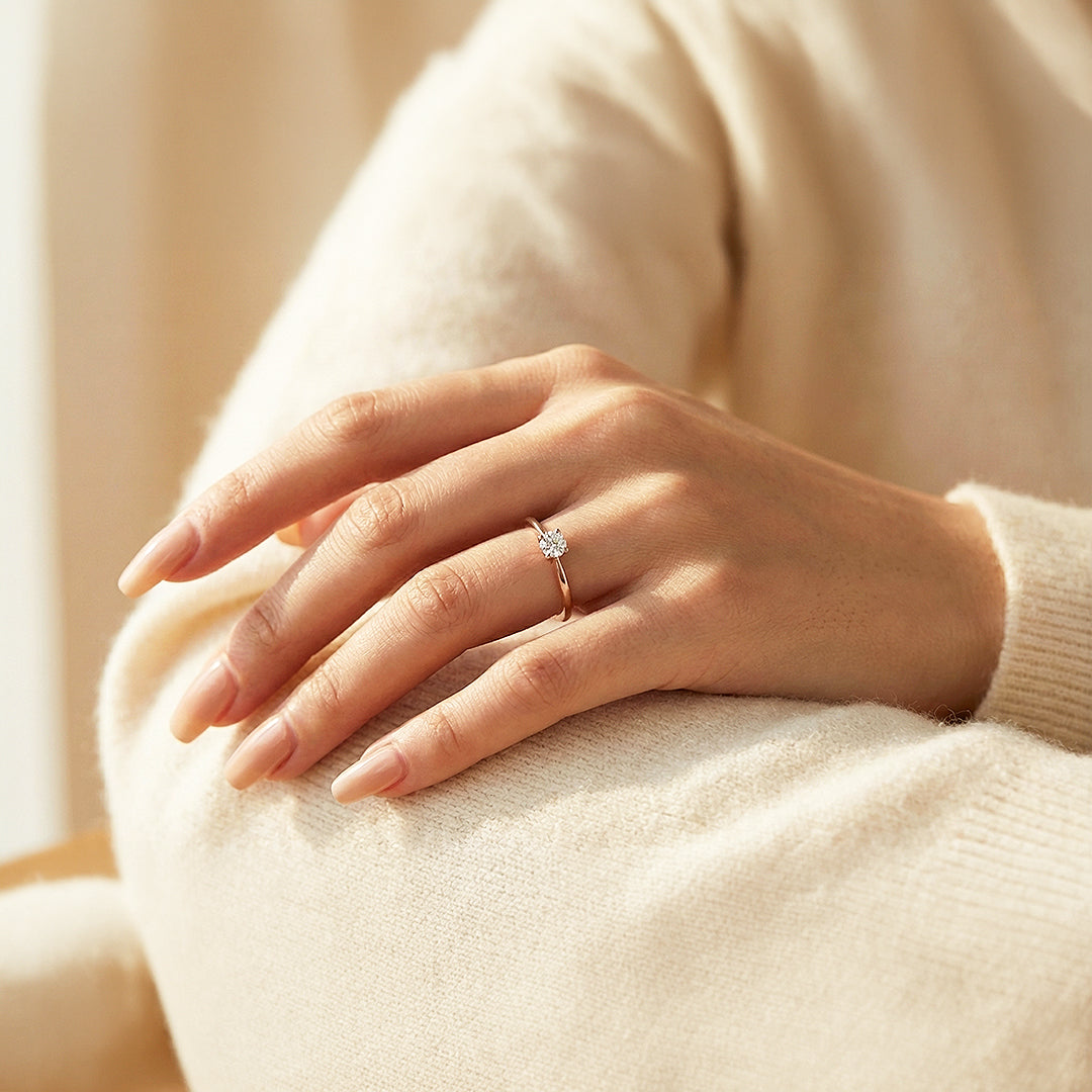 Dainty Solitaire Ring | Diamond Simulant | Titanium Steel | Luxe5169 - Rings | Singapore Jewellery, Wedding Rings &amp; Gifts | Same Day Delivery | Tiara.com.sg
