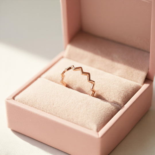 Minimalist Band | Geometric Zig-Zag | Titanium Steel | Luxe5171 - Rings | Singapore Jewellery, Wedding Rings &amp; Gifts | Same Day Delivery | Tiara.com.sg