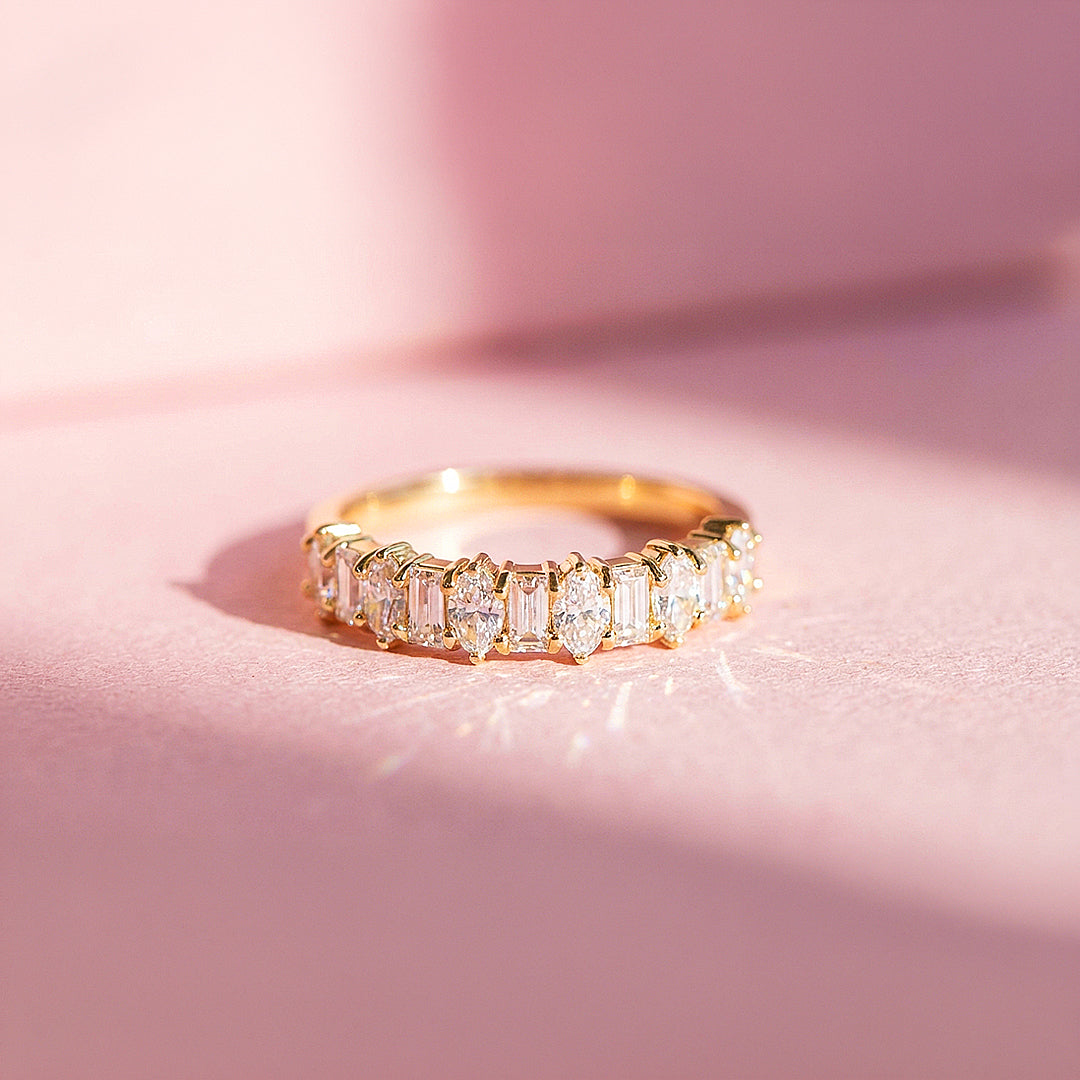 Eternity Band | Adjustable | Diamond Simulant | Gold Plated | Luxe5181 - Rings | Singapore Jewellery, Wedding Rings &amp; Gifts | Same Day Delivery | Tiara.com.sg