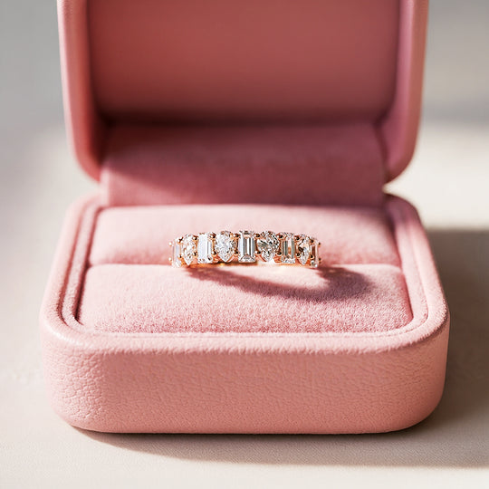 Eternity Band | Adjustable | Diamond Simulant | Gold Plated | Luxe5181 - Rings | Singapore Jewellery, Wedding Rings &amp; Gifts | Same Day Delivery | Tiara.com.sg