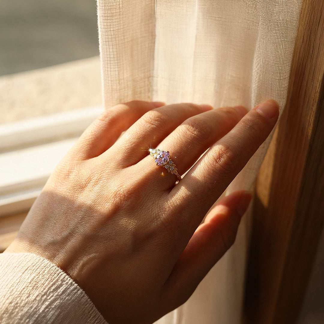 Engagement Ring | Purple Diamond Simulant | Luxe5183 - Rings | Singapore Jewellery, Wedding Rings &amp; Gifts | Same Day Delivery | Tiara.com.sg