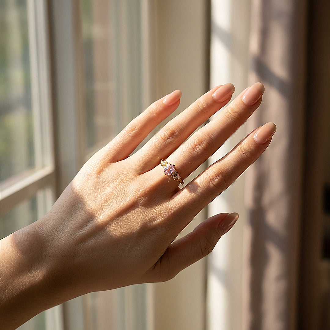 Engagement Ring | Purple Diamond Simulant | Luxe5183 - Rings | Singapore Jewellery, Wedding Rings &amp; Gifts | Same Day Delivery | Tiara.com.sg