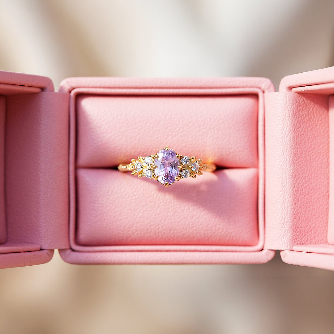 Engagement Ring | Purple Diamond Simulant | Luxe5183 - Rings | Singapore Jewellery, Wedding Rings &amp; Gifts | Same Day Delivery | Tiara.com.sg