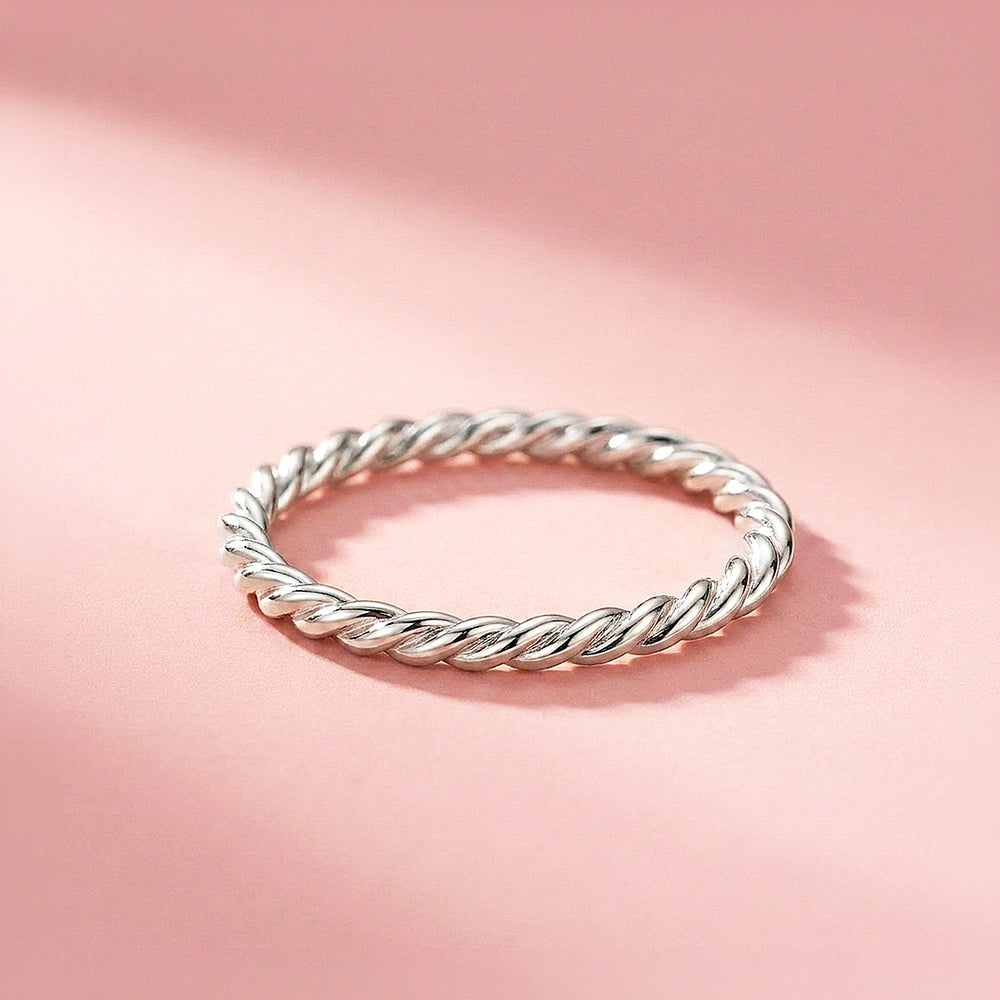 Twisted Rope Band Ring | 925 Sterling Silver | Prm5033