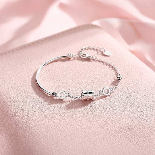 Barrel Charm Half-Bangle Bracelet | Luxe6087