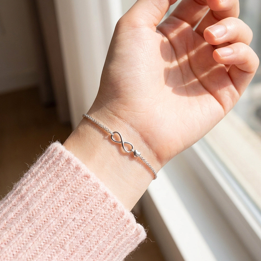 Infinity Heart Double-Chain Bracelet | Luxe6108