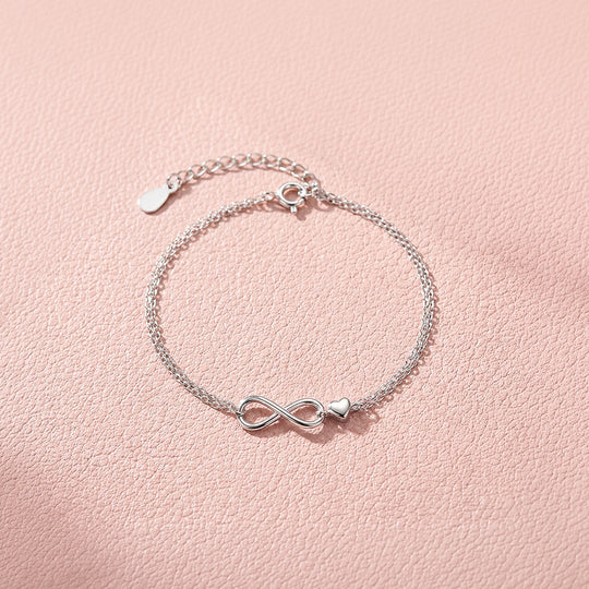 Infinity Heart Double-Chain Bracelet | Luxe6108