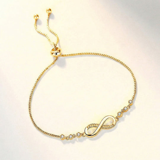 Infinity Bolo Bracelet | Diamond Simulant | Luxe6152 - bangle | Singapore Jewellery, Wedding Rings &amp; Gifts | Same Day Delivery | Tiara.com.sg