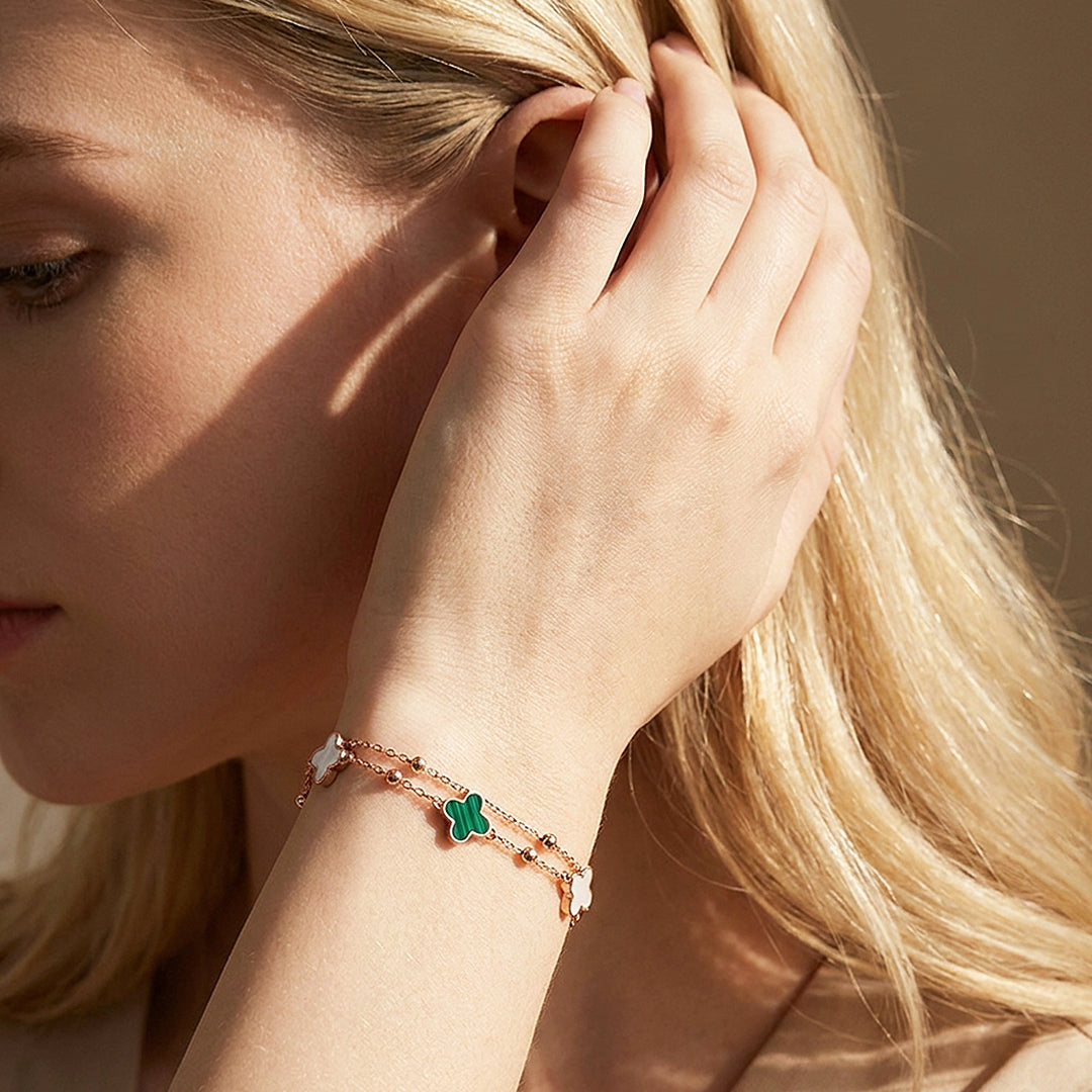 Clover Double-Strand Bracelet | Women&