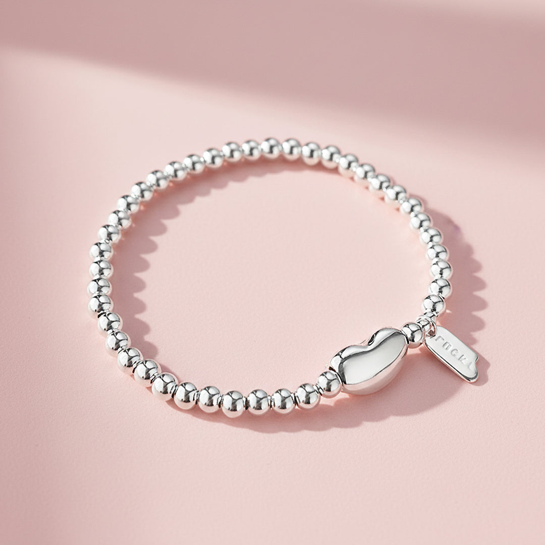 Bead Stretch Bracelet | Bean Charm | Luxe6252 - bangle | Singapore Jewellery, Wedding Rings &amp; Gifts | Same Day Delivery | Tiara.com.sg