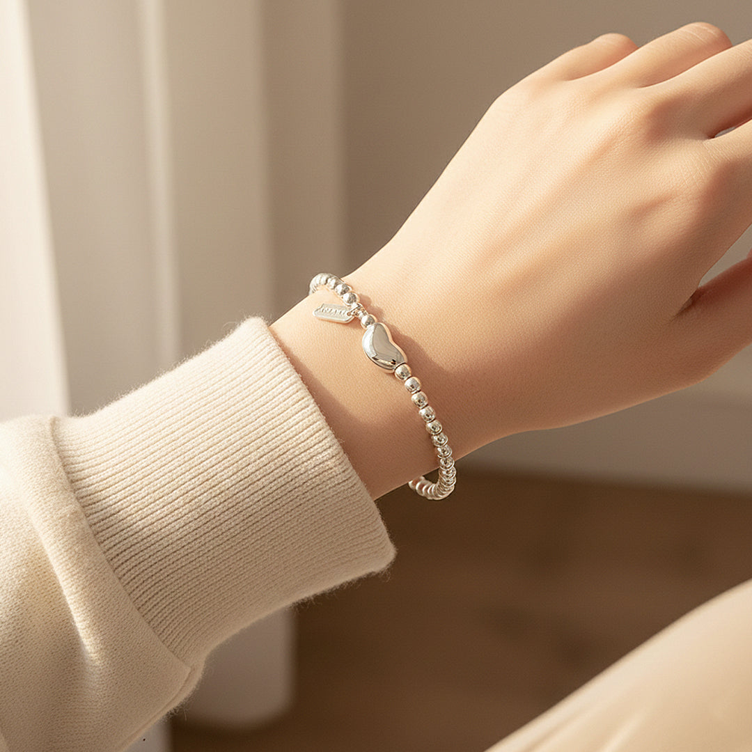 Bead Stretch Bracelet | Bean Charm | Luxe6252 - bangle | Singapore Jewellery, Wedding Rings & Gifts | Same Day Delivery | Tiara.com.sg