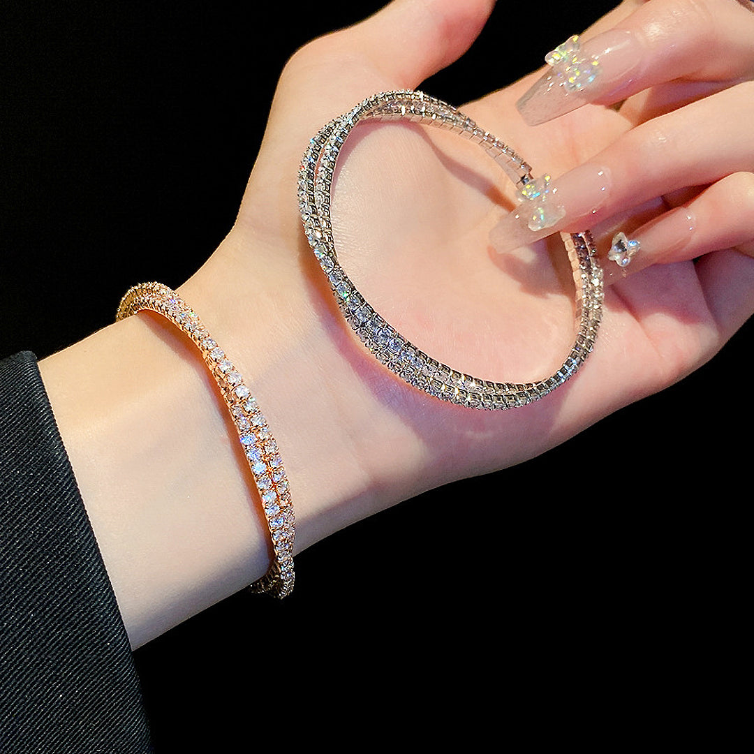 Asymmetrical Ring Cuff | Adjustable | High-Brilliance Diamond Simulant | Luxe6317 - bangle | Singapore Jewellery, Wedding Rings &amp; Gifts | Same Day Delivery | Tiara.com.sg