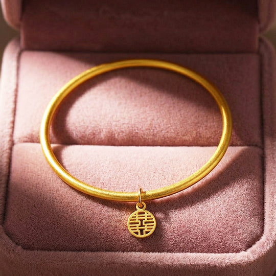 Fu Xi Charm Gold Bangle | Luxe6373 - bangle | Singapore Jewellery, Wedding Rings &amp; Gifts | Same Day Delivery | Tiara.com.sg