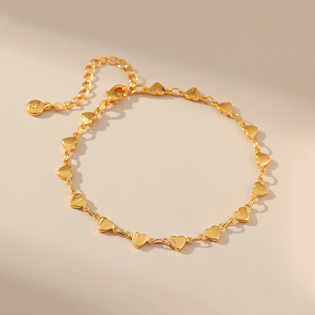Heart Link Infinity Bracelet | 18K Gold | Luxe6414 - bangle | Singapore Jewellery, Wedding Rings & Gifts | Same Day Delivery | Tiara.com.sg