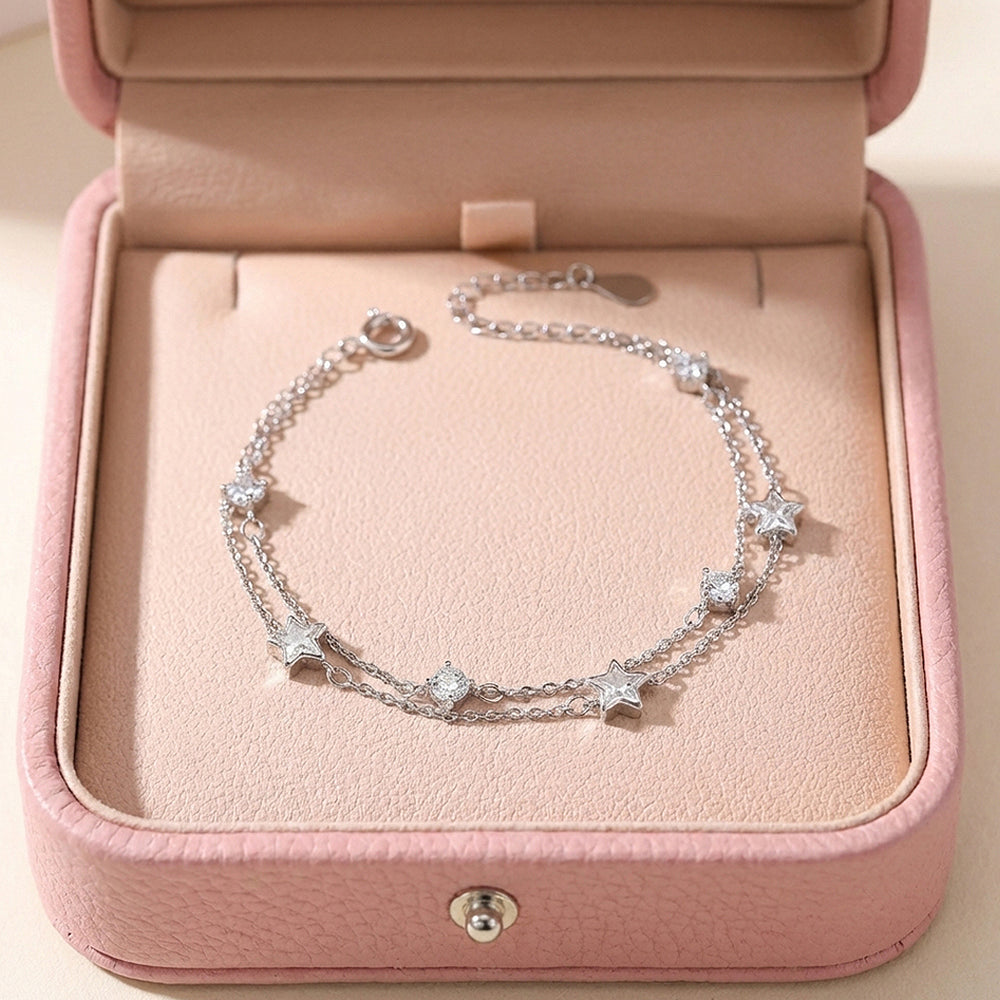 Star Charm Silver Bracelet | Luxe6448
