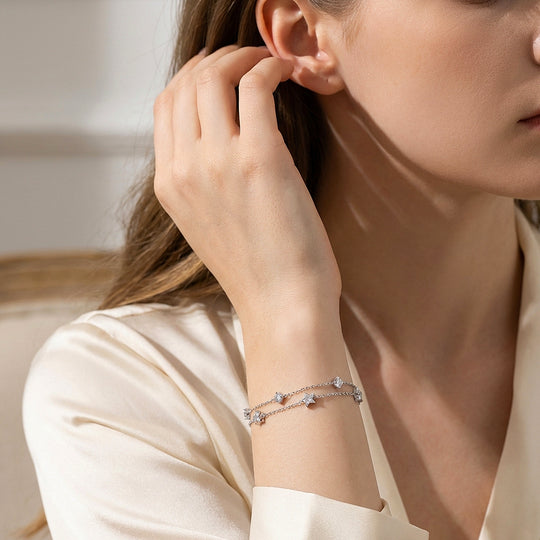 Star Charm Silver Bracelet | Luxe6448