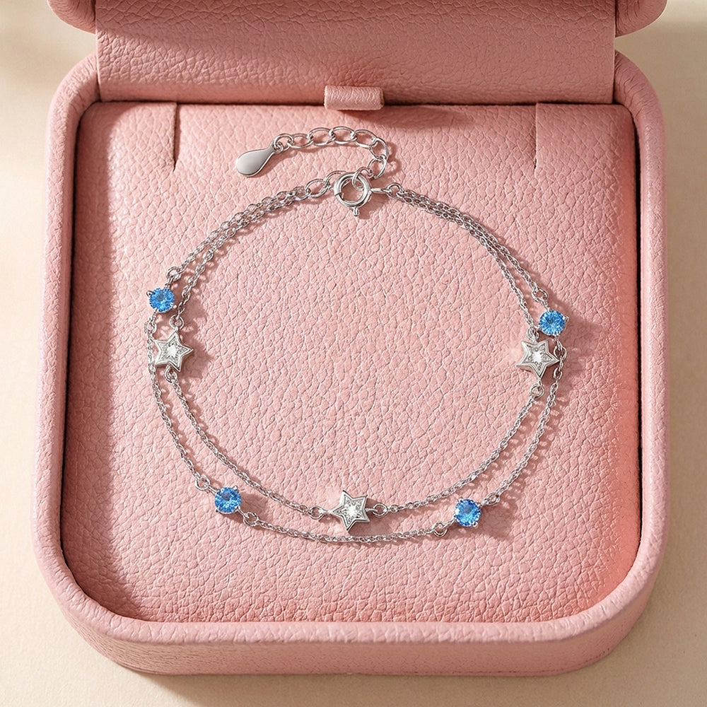 Star Charm Silver Bracelet | Luxe6448