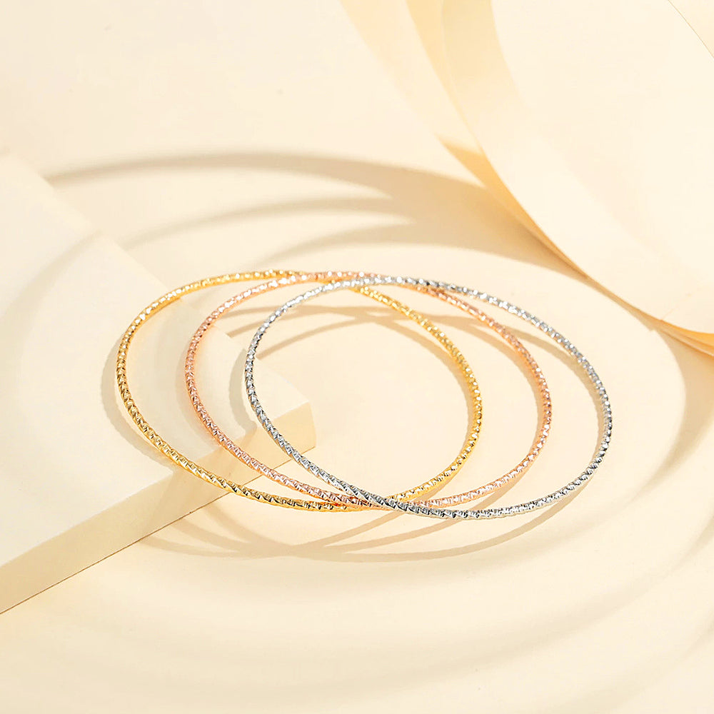 Diamond-Cut Gold Stacking Bangle Bracelet | Luxe6499 - bangle | Singapore Jewellery, Wedding Rings & Gifts | Same Day Delivery | Tiara.com.sg