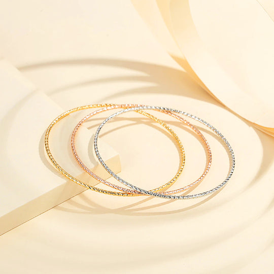 Diamond-Cut Gold Stacking Bangle Bracelet | Luxe6499 - bangle | Singapore Jewellery, Wedding Rings &amp; Gifts | Same Day Delivery | Tiara.com.sg
