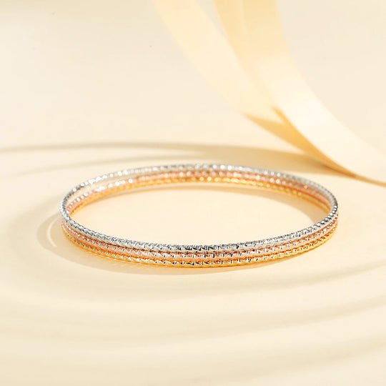 Diamond-Cut Gold Stacking Bangle Bracelet | Luxe6499 - bangle | Singapore Jewellery, Wedding Rings &amp; Gifts | Same Day Delivery | Tiara.com.sg