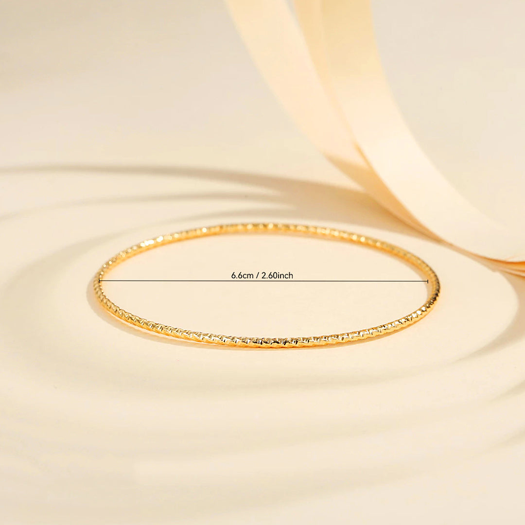 Diamond-Cut Gold Stacking Bangle Bracelet | Luxe6499 - bangle | Singapore Jewellery, Wedding Rings &amp; Gifts | Same Day Delivery | Tiara.com.sg