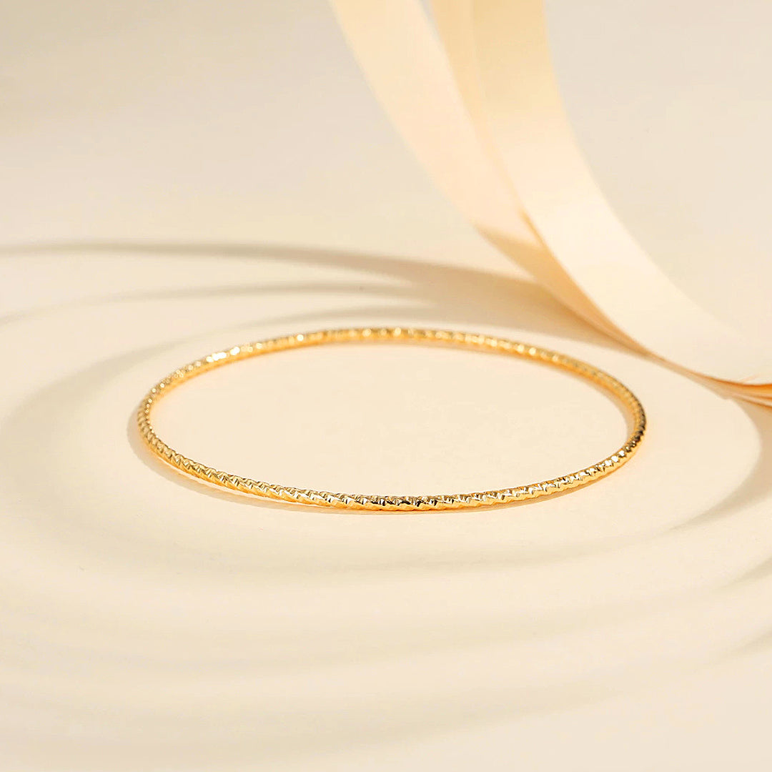 Diamond-Cut Gold Stacking Bangle Bracelet | Luxe6499 - bangle | Singapore Jewellery, Wedding Rings &amp; Gifts | Same Day Delivery | Tiara.com.sg