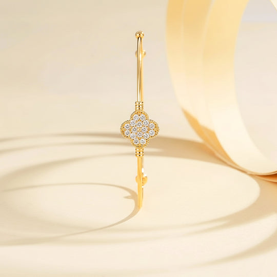 Clover Gold Bangle Bracelet | Luxe6503 - bangle | Singapore Jewellery, Wedding Rings &amp; Gifts | Same Day Delivery | Tiara.com.sg