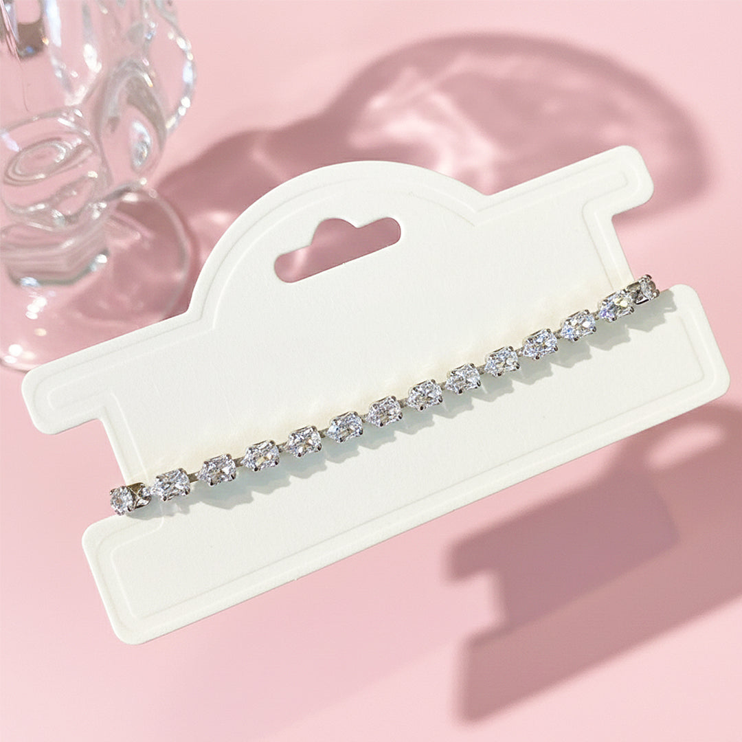 Teardrop Pear-Cut Tennis | 18K Gold &amp; White Gold | Luxe6519 - Bracelet | Singapore Jewellery, Wedding Rings &amp; Gifts | Same Day Delivery | Tiara.com.sg