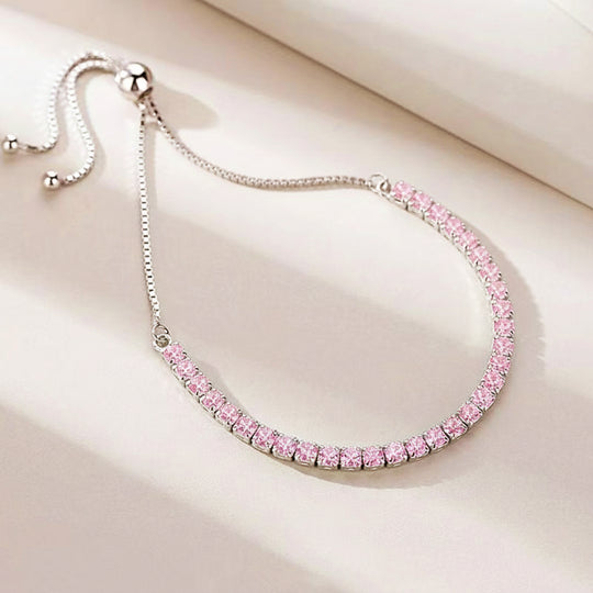 Bolo Tennis Bracelet | White Gold | Diamond Simulant | Luxe6520 - Bracelet | Singapore Jewellery, Wedding Rings &amp; Gifts | Same Day Delivery | Tiara.com.sg