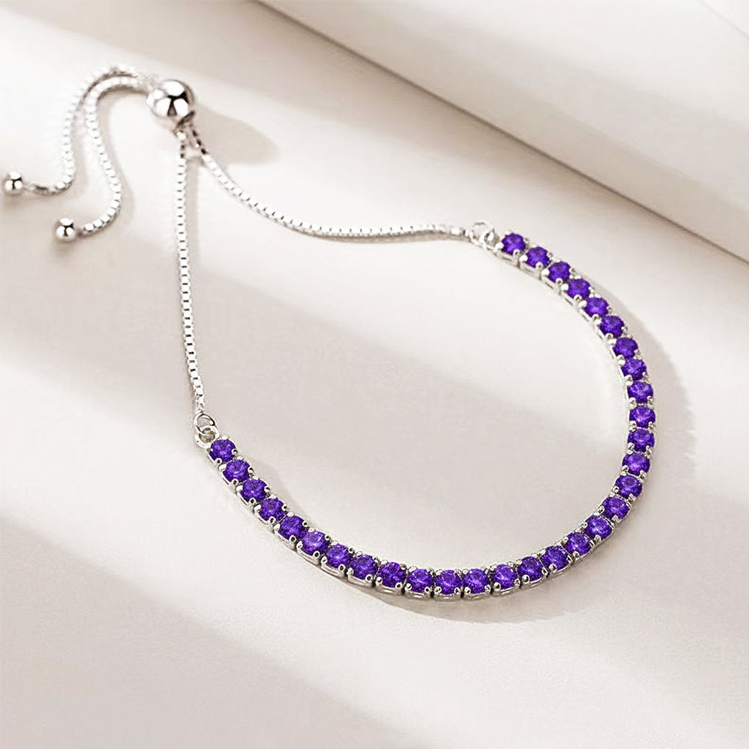 Bolo Tennis Bracelet | White Gold | Diamond Simulant | Luxe6520 - Bracelet | Singapore Jewellery, Wedding Rings &amp; Gifts | Same Day Delivery | Tiara.com.sg