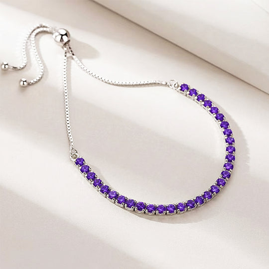 Bolo Tennis Bracelet | White Gold | Diamond Simulant | Luxe6520 - Bracelet | Singapore Jewellery, Wedding Rings &amp; Gifts | Same Day Delivery | Tiara.com.sg