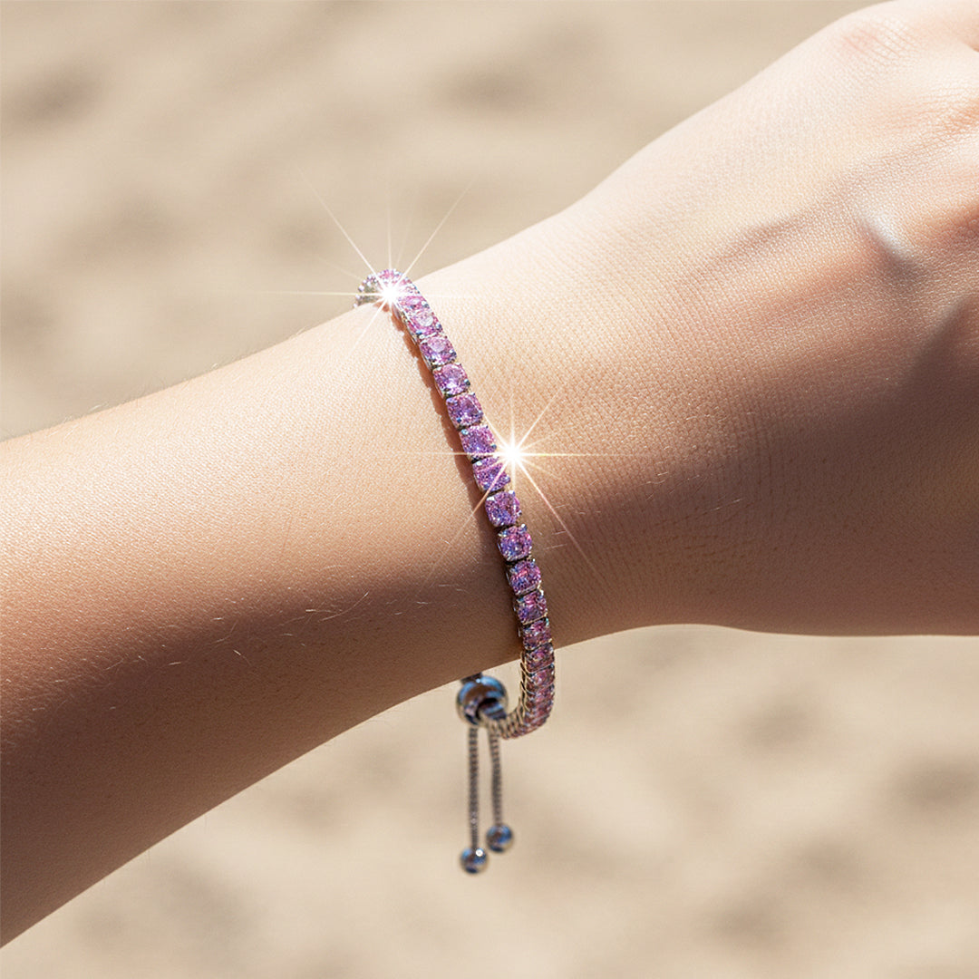 Bolo Tennis Bracelet | White Gold | Diamond Simulant | Luxe6520 - Bracelet | Singapore Jewellery, Wedding Rings &amp; Gifts | Same Day Delivery | Tiara.com.sg