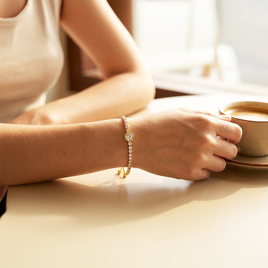 Solitaire Tennis Hybrid Bolo | 18K Gold | Luxe6528 - Bracelet | Singapore Jewellery, Wedding Rings &amp; Gifts | Same Day Delivery | Tiara.com.sg