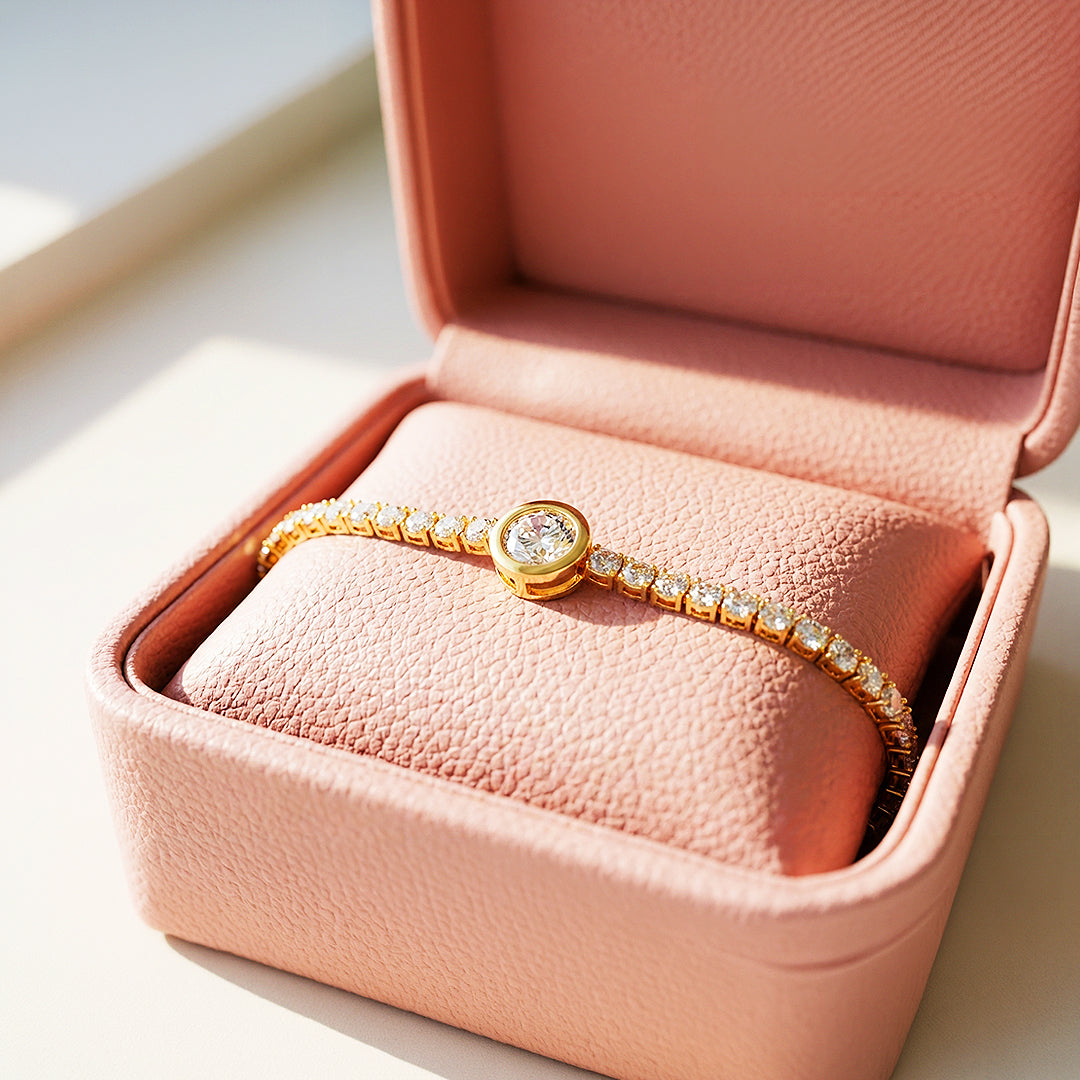Solitaire Tennis Hybrid Bolo | 18K Gold | Luxe6528 - Bracelet | Singapore Jewellery, Wedding Rings &amp; Gifts | Same Day Delivery | Tiara.com.sg