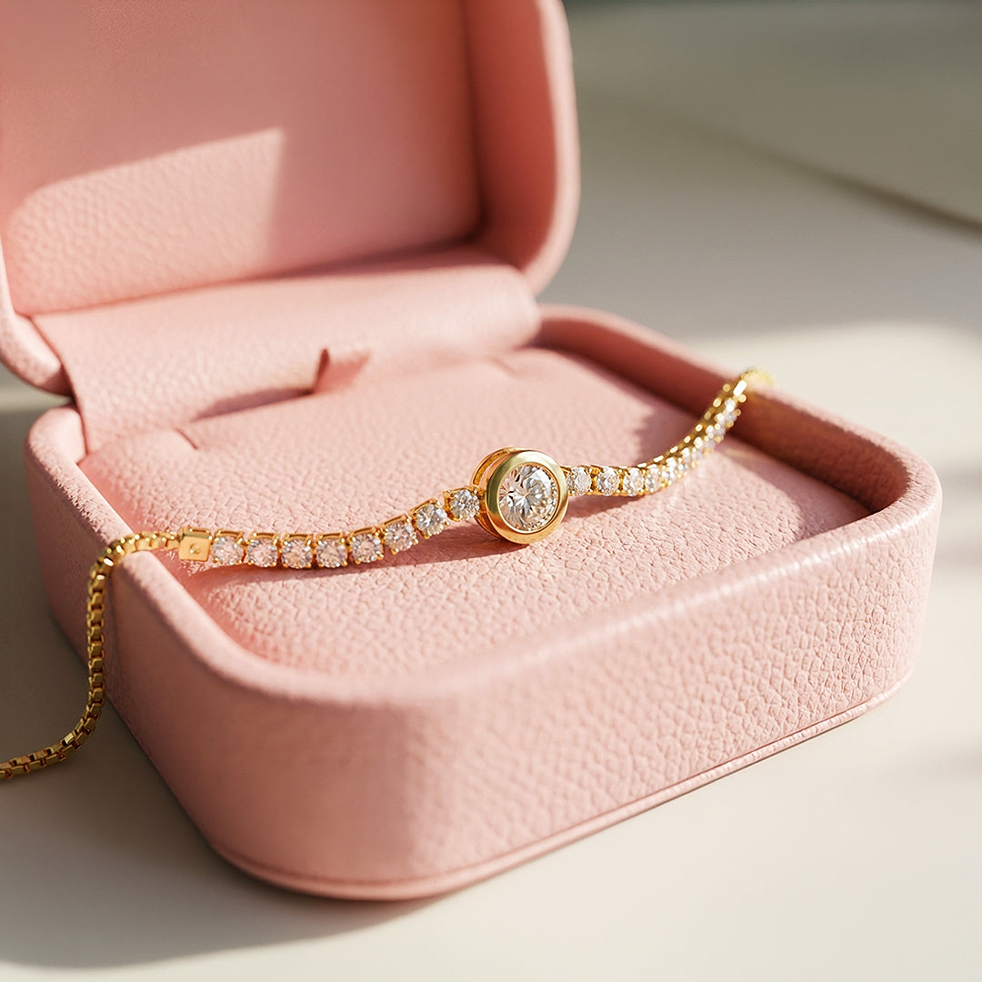 Solitaire Tennis Hybrid Bolo | 18K Gold | Luxe6528 - Bracelet | Singapore Jewellery, Wedding Rings &amp; Gifts | Same Day Delivery | Tiara.com.sg