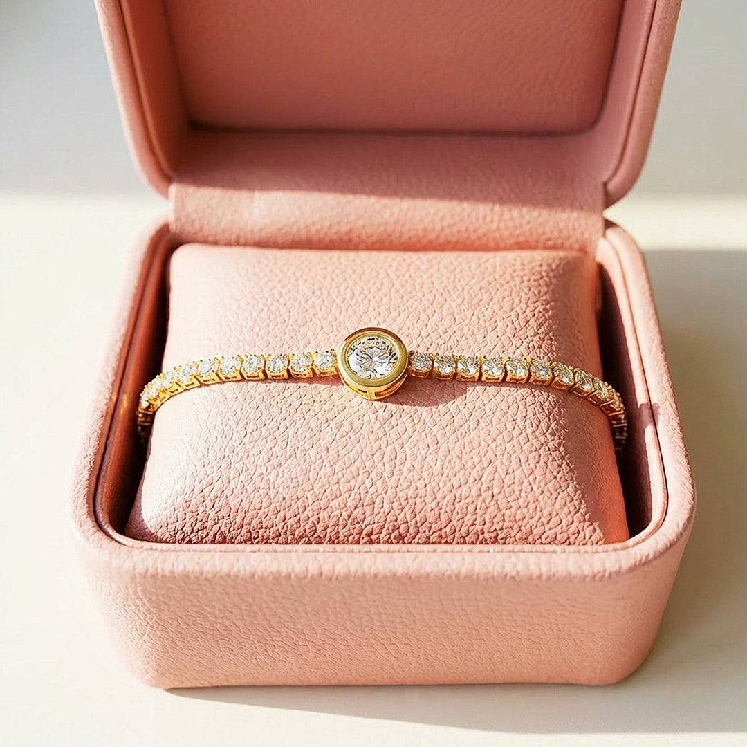 Solitaire Tennis Hybrid Bolo | 18K Gold | Luxe6528