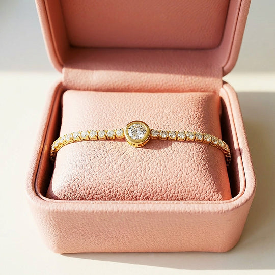 Solitaire Tennis Hybrid Bolo | 18K Gold | Luxe6528