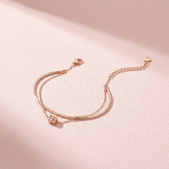 Barrel Layered Bangle-Bracelet | Luxe6534