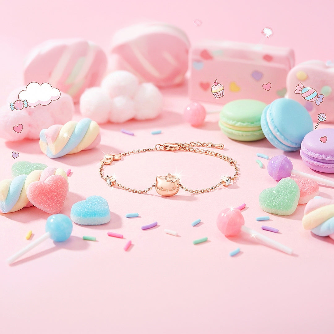 Kitty Icon Charm Bracelet | Luxe6536 - bangle | Singapore Jewellery, Wedding Rings &amp; Gifts | Same Day Delivery | Tiara.com.sg