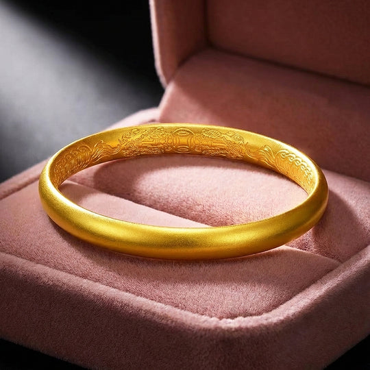 Pixiu Engraved Gold Bangle Bracelet | Luxe6542 - bangle | Singapore Jewellery, Wedding Rings &amp; Gifts | Same Day Delivery | Tiara.com.sg