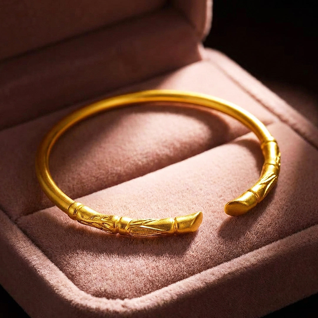 Bamboo Node Gold Cuff | Luxe6560 - bangle | Singapore Jewellery, Wedding Rings &amp; Gifts | Same Day Delivery | Tiara.com.sg