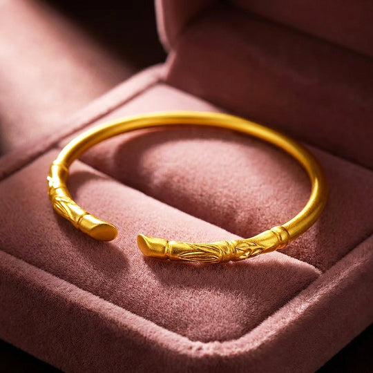Bamboo Node Gold Cuff | Luxe6560 - bangle | Singapore Jewellery, Wedding Rings &amp; Gifts | Same Day Delivery | Tiara.com.sg