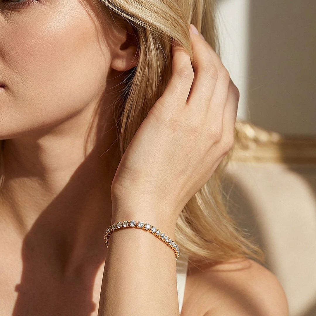 Dainty Gold Tennis Bracelet | Luxe6566
