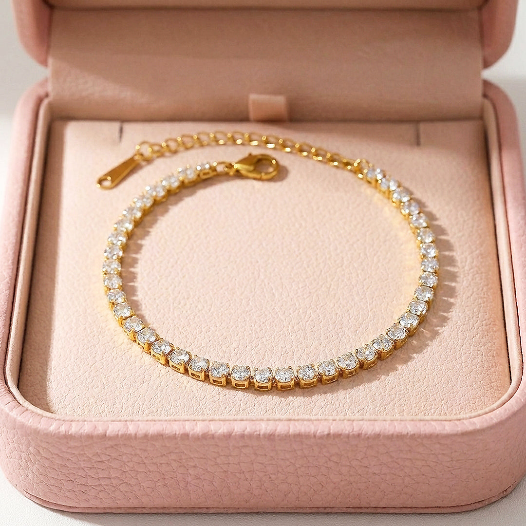 Dainty Gold Tennis Bracelet | Luxe6566