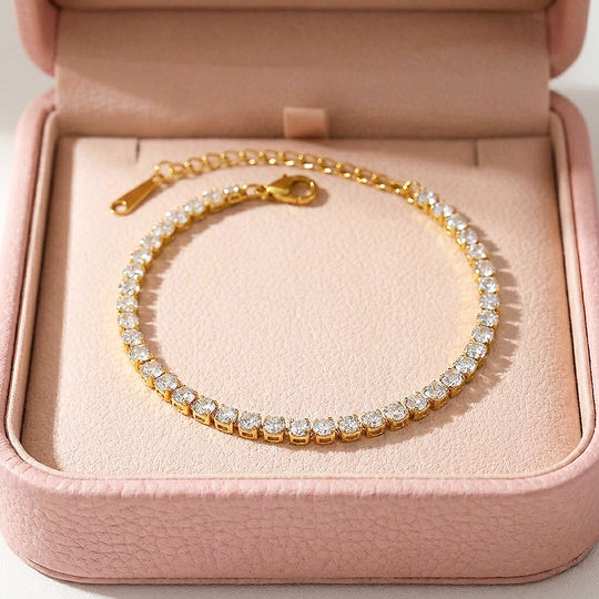 Dainty Gold Tennis Bracelet | Luxe6566